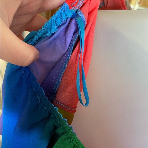 XL New York & Co. Rainbow Flounced Off-the-shoulder Top (Perfect for PRIDE) - Picture 3 of 8